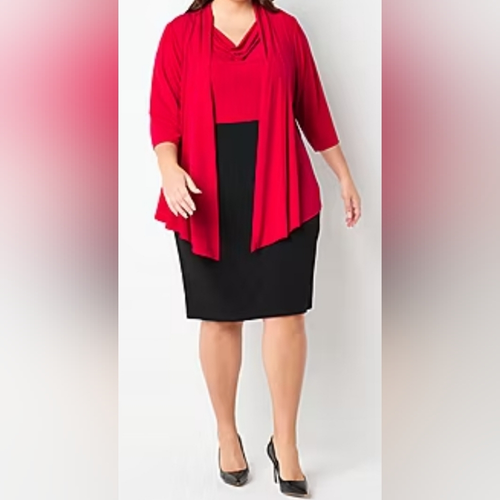 Midi Dress Cardigan Set